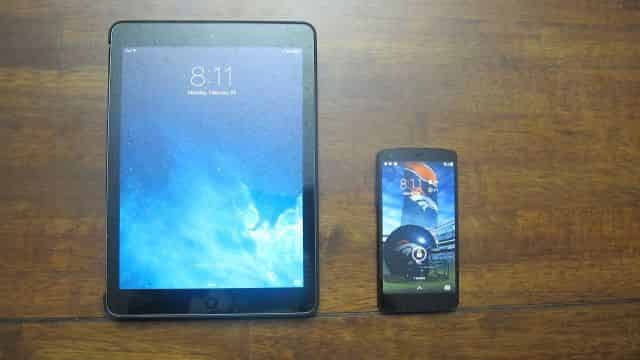 iPad Air and Nexus 5