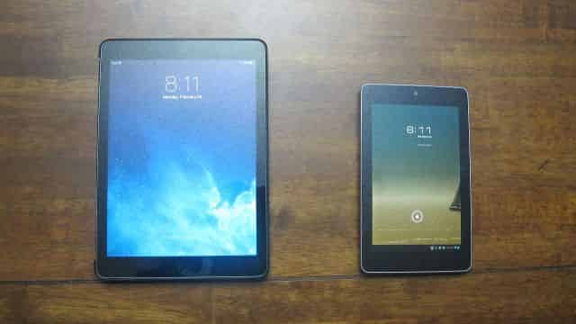 iPad Air and Nexus 7