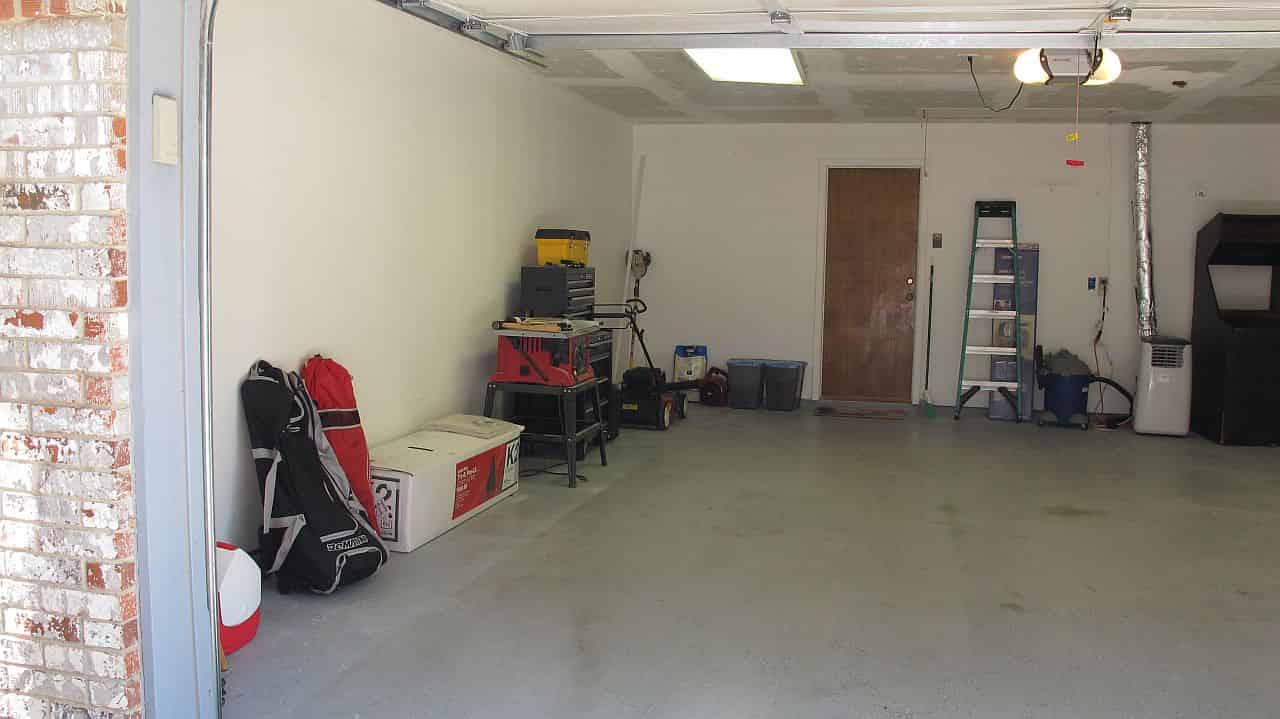 Cleaned garage, left side.