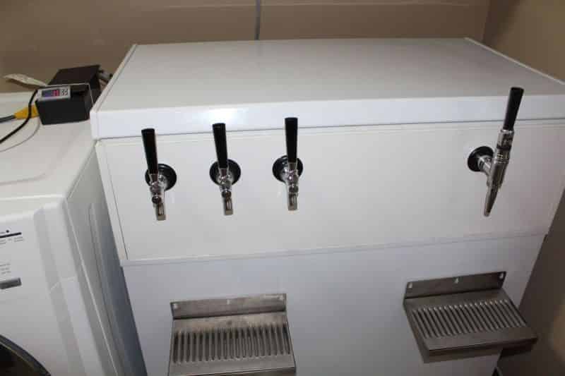 Completed Keezer â€“ Taps and Drip Trays #1