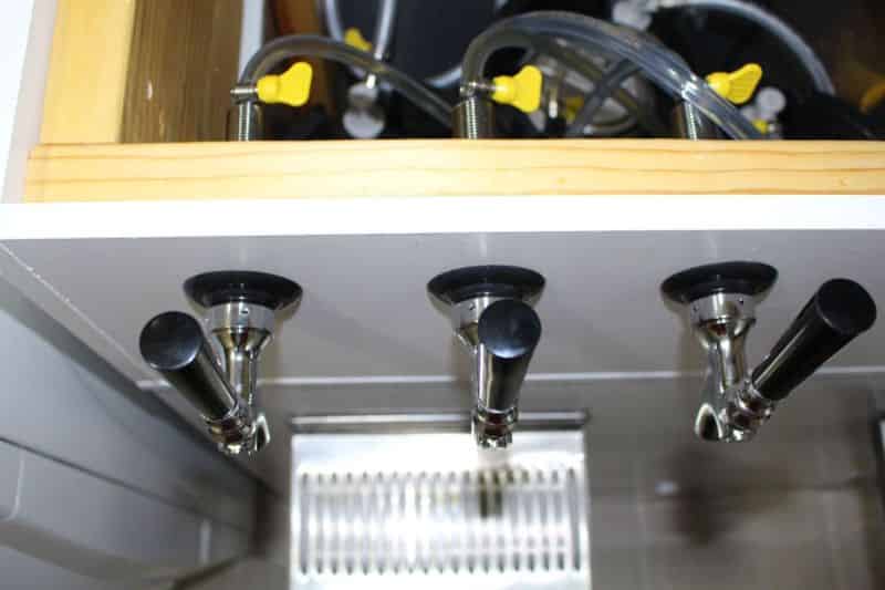 Completed Keezer â€“ CO2 Taps and Plumbing