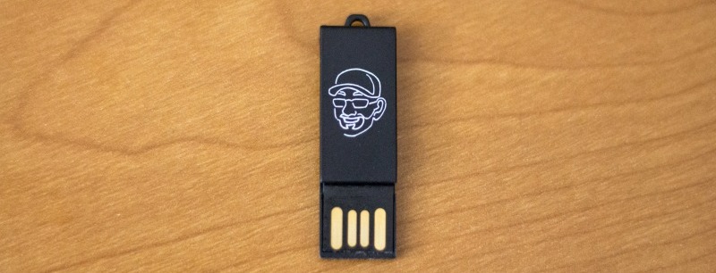 Brian's Face USB Drive on my desk