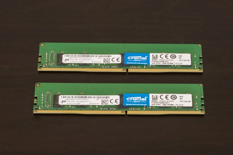 Crucial 2x4GB DDR4-2666 RDIMM #1
