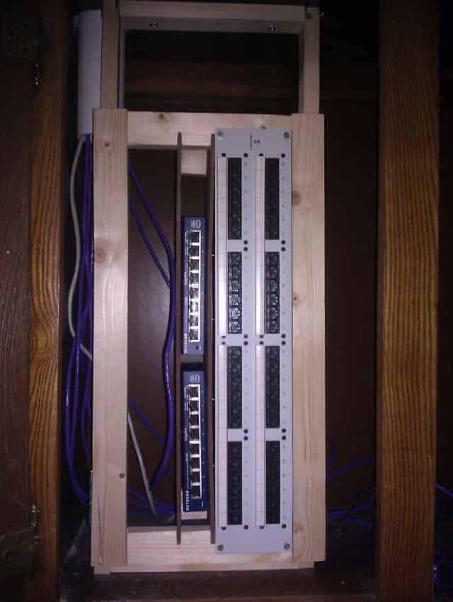 Rack mounted and in Closed position