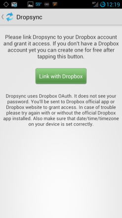 Linking to DropBox